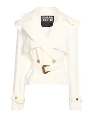 ヴェルサーチ レディース アウター コート VERSACE JEANS COUTURE ピーコート＆ダブルブレスト White ホワイトのサムネイル