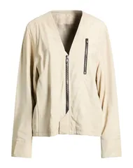 リックオウエンス レディース アウター ジャケット・ブルゾン RICK OWENS レザーブルゾン Beige ベージュのサムネイル