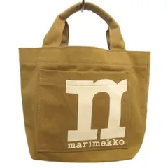 マリメッコ marimekko Mono Mini Tote Solid トートバッグ キャンバス ライトブラウン