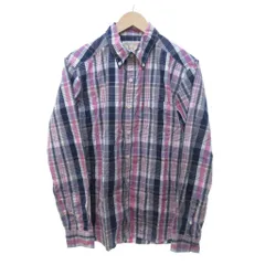 リーバイス レッドタブ Levi's RED TAB チェックシャツ カジュアルシャツ ボタンダウン ピンク 紺 ネイビー XLサイズ 0306