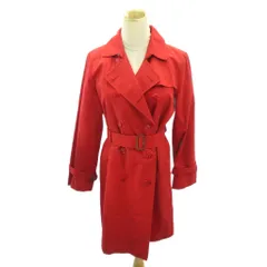 バーバリー ロンドン BURBERRY LONDON トレンチコート ライナー付き 裏地 ノバチェック ロング丈 9 赤 レッド 0211 ■MNK5