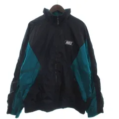 ナイキ NIKE AIR MAX ナイロンジャケット 長袖 ロゴ H40307SID 緑 グリーン 黒 ブラック L