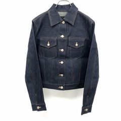美品 アニエスベー Gジャン デニムジャケット 濃紺 レザール Sサイズ 