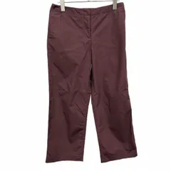 【中古】[印象AB] J.CREW ジェイクルー パンツ レディース ボルドー 赤茶系 薄手 ストレート 無地 ジップフライ ベルトループ無し トップがホック留めのサムネイル