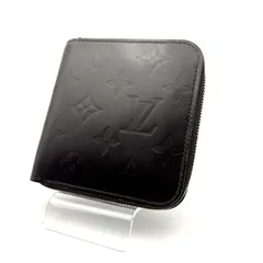 【 ヴィンテージ／美品 】LOUIS VUITTON　ルイヴィトン　モノグラムグラセ　ポルト ビエ モネ ジップ　ラウンドファスナー　二つ折り財布　レザー　ダークブラウン