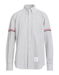 THOM BROWNE トムブラウン トリコロールライン 長袖シャツ グレー 