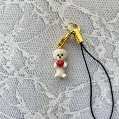 ビションフリーゼちゃんと愛情꒰ ՞•ﻌ•՞ ꒱ハンドメイドストラップ