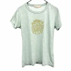 【中古】[印象AB] Foxfire フォックスファイヤー Tシャツ レディース M ヘザーブルーグリーン ポリ100% 英字 文字 アウトドア 地球 イラスト 半袖のサムネイル