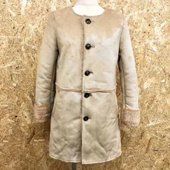 【中古】[印象A] ROPE PICNIC ロペピクニック レディース 38 ベージュブラウン ポリエステル100% ノーカラーランチコート フェイクスエード ボア裏地 長袖のサムネイル