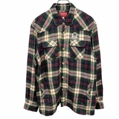 【中古】[印象AB] drug store's ドラッグストアーズ ネルシャツ レディース 4(L-LL) 緑×紺×赤 アクリル100% ウエスタン チェック ブタインディアン ボックスカット 長袖のサムネイル