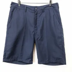 【中古】[印象AB] HARE ハレ テーパードショーツ / ショートパンツ / ハーフパンツ メンズ L ネイビー 紺 ポリエステル×レーヨン 薄手 無地 ジップフライのサムネイル