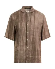 メッサジェリエ メンズ トップス シャツ MESSAGERIE リネンシャツ Light Brown ブラウンのサムネイル