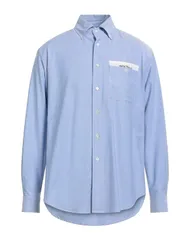 パーム・エンジェルス メンズ トップス シャツ PALM ANGELS 無地シャツ Azure Blue ブルーのサムネイル