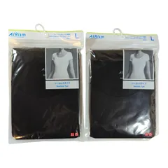 ユニクロ エアリズム UネックT 半袖 シームレス Lサイズ ２枚セット