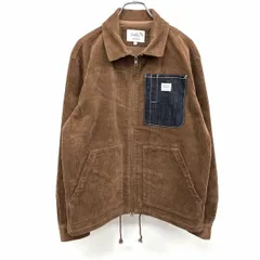 【中古】[印象A] Arnold Palmer アーノルドパーマー コーデュロイジャケット メンズ 2 ブラウン 茶色×紺 綿×ポリウレタン 裾に調節紐 長袖 ダブルジップ 裏地無し デニムポケットのサムネイル