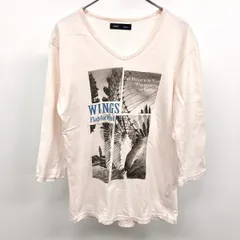 【中古】[印象B] SHIPS シップス Tシャツ / カットソー メンズ M ライトヘザーピンク ピンク系 綿100% フォトプリント 観覧車 英字 文字 7分袖 Vネックのサムネイル