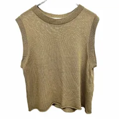 【中古】[印象AB] ZARA ザラ ニット / ベスト / ノースリーブ / セーター / プルオーバー レディース S ベージュブラウン 茶系 アクリル×リヨセル×リネン 無地