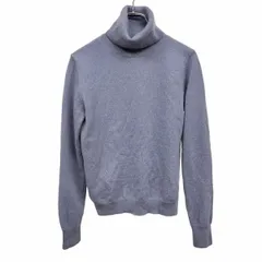 古着 ユニクロ UNIQLO 薄手 ニット セーター タートルネック 無地 長袖 プルオーバー ロングスリーブ カシミヤ100% S ネイビー 紺 レディース