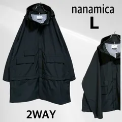 【タグ付き・未使用品】 nanamica ナナミカ 3L PERTEX SHIELD 2Way Travel Coat パーテックス シールド トラベル コート 黒 ブラック L フーデッド コート フード パーカー 防水 透湿 収納袋付き アウトドアのサムネイル