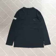 (1回着用)S PUMA プーマ 長袖 Tシャツ ブラック プーマ Tシャツ