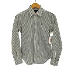 ラルフローレン RALPH LAUREN Slim Fit ポニー刺繍 ストライプ 長袖 シャツ レディース  4