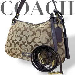 ☆★COACH  コーチ★ショルダーバッグ　斜め掛け　肩掛け　ワンショルダー　2way  シグネチャー　タッセル　キャンバス　レザー　チャーム　ロゴ★♯2426