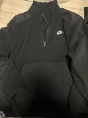 (L) ナイキ ブラック フリース ハーフジップアップ