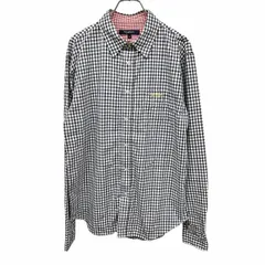 【中古】[印象B] TOMMY トミー シャツ メンズ L ブルー 青×赤×黄×白 綿100% コットン100% チェック 胸ポケットに英字のロゴ刺繍 長袖 ロングスリーブのサムネイル