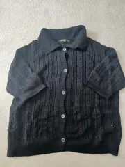 GEORGES RECH ジョルジュ・レッシュ ブラック 半袖 ニット (90)