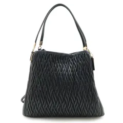 COACH コーチ マディソン ギャザード ツイストレザー フィービー ショルダーバッグ トートバッグ ブラック 黒 ゴールド金具 26258