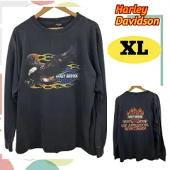 Vintage ヴィンテージ Harley-Davidson ハーレーダビッドソン イーグルフレイム 長袖 Tシャツ XLサイズ