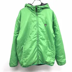 【中古】[印象BC] BILLABONG ビラボン ジップジャケット / パーカー メンズ M グリーン×ネイビー×ブラウン 緑×紺 ポリ100% ハイネック 中綿 リバーシブル 裏が星柄 長袖のサムネイル