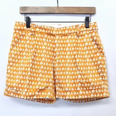 【中古】[印象AB] niko and ... ニコアンド ショートパンツ レディース 3 マスタードイエロー マスタードイエロー ロールアップ フロントホック 1タック ストレッチ ヨット柄のサムネイル