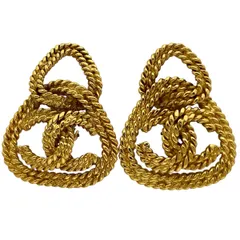 シャネル CHANEL ココマーク イヤリング GP ゴールド レディース 【中古】