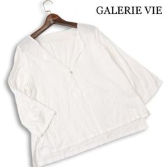 GALERIE VIEギャルリーヴィー半袖リネンプルオーバーシャツブラウス美 