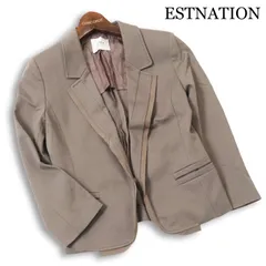 ESTNATION エストネーション 春夏★ ストレッチ 背抜き テーラード ジャケット 日本製 Sz.38 レディースのサムネイル