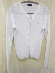 ラルフローレン ケーブル ニット カーディガン 白