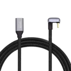 【新品】 xiwai USB 3.1 USB-C Type C オス-メスケーブル 10Gbps データ転送、100W PD充電コード 4K 60Hz ビデオモニターケーブル 反対側U字型バックアングルスリーブ付き ノートパソコン用 Chromebook  1