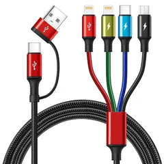 【新品】 usb type - c ケーブル 6in1 充電ケーブル 3in1 アイホン充電ケーブル 1.2m usb ケーブル マルチ アダプター変換 usb-a/c to タイプc/マイクロ usb/ライトニング iPhone 17 16 15 14 Pr