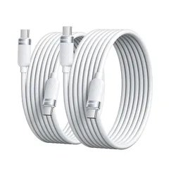 【新品】 toocki usb c ケーブル 60W シリコン素材【1M+1M ホワイト】2本セット 柔らかい 絡まない PD/QC対応 急速充電 タイプC 結束バンド付き 充電 charge iPhone 17/iPhone 16/iPhone 15/P 0