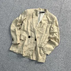 XS ザラ レディース リネン ジャケット 0410M