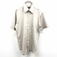 【中古】[印象A] Golden Bear ゴールデンベア シャツ メンズ 39 ヘザーベージュ系 綿100% 半袖 形態安定 胸ポケット 無地 ロングテール ショートスリーブのサムネイル