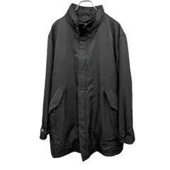【中古】[印象AB] WECONNERS コート メンズ L 黒 ポリ100% ライナーにポケット付き 本体も内ポケット×２ ジップポケット ハイネック 隠しフードあり フライフロント ウエストの両サイドにアジャスターベルト 本体は総裏地 ジップアップ