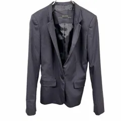 古着 ザラ ZARA テーラードジャケット 総裏地 肩パッド入り 無地 ポリエステル×レーヨン×ポリウレタン [EUR36/USA04/MEX26] 杢紺 レディース