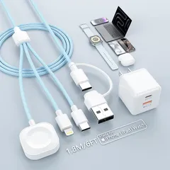 【新品】 【2025新版】3in2 充電ケーブル iPhone アップルウォッチ 同時充電 3A急速充電 超高耐久性 USB Type C ケーブル iphone 充電コード Apple Watch 充電ケーブル iPhone/iPad/Apple Wat 1