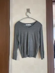 ZARA ザラ Vネック ニット グレー