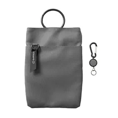 【新品】 strapper ストラポ 撥水 スマホショルダー スマホポーチ スマホバッグ (グレー,ストラポ単品)