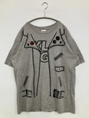 XLARGE エクストララージ Tシャツ/カットソー XL グレー 前面プリント 半袖 ミドル丈 クルーネック(丸首)