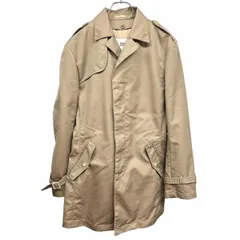 【中古】[印象AB] TAKEO KIKUCHI タケオキクチ トレンチコート メンズ L (3) ベージュ 綿×ポリ フライフロント ボタン留め 薄手の中綿入りのノースリーブライナー付き 無地 長袖のサムネイル
