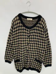 カーディガン/ボレロ ブラック その他総柄 ミドル丈 長袖